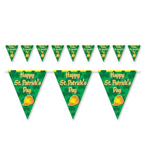 Beistle Happy St Patrick's Day Pennant Banner Party Accessory (1 count) (1/Pkg)