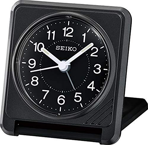 Seiko Sachi Travel Clock, Metallic Black