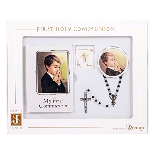 Roman Praying Boy My First Communion Book and Rosary Set of 5