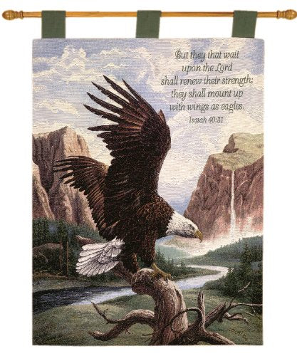 Manual Inspirational Collection 26 X 36-Inch Wall Hanging and Finial Rod, Freedom with Verse by Linda Picken,