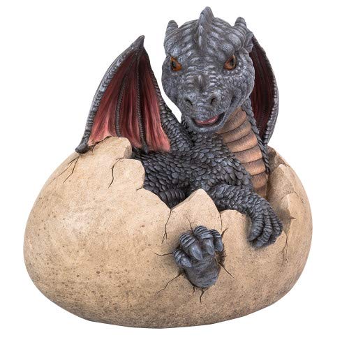 Pacific Trading Giftware Garden Dragon Hatchling Decorative Accent Sculpture Stone Finish 10 Inch Tall