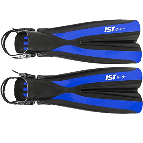 IST Bora Bora Scuba Diving and Spearfishing Fins (Blue, XXL)