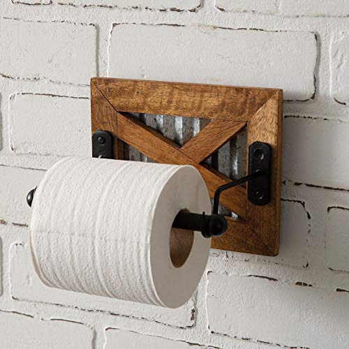 CTW Home Collection 370493 Barn Door Toilet Paper Holder, 7-inch Width