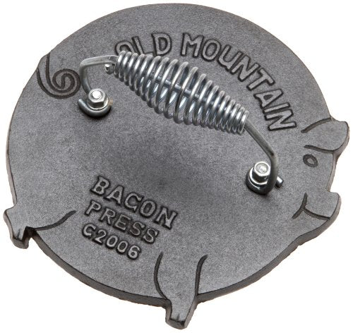 Bacon Press - Pig Shaped Bacon/Grill Press - By Old Mountain (7.5 Inch Diameter)
