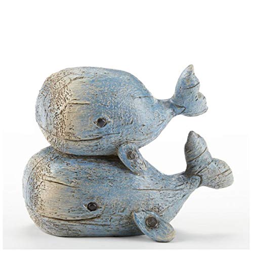 Delton Products 4317-4 Resin Double Stacked Whales, 6.3 x 5.6 inch