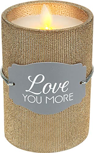 Pavilion Gift Company Pavilion-Love You-Realistic LED Flame Candle, Bronze