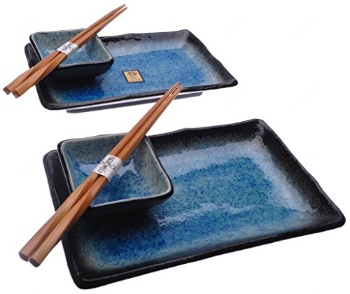 FMC Fuji Merchandise Kafuh OSR6/TQ Suhi Set For Two, Turquoise Sky Blue