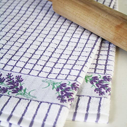 Samuel Lamont Poli Dri 100% Cotton Dish Towel - Lavender Sprigs