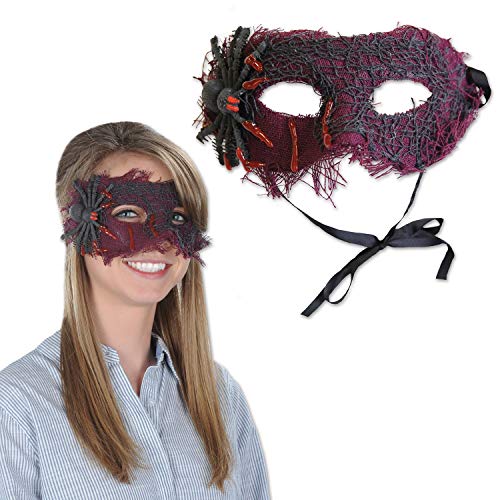 Beistle Black And Red Halloween Spider Masks