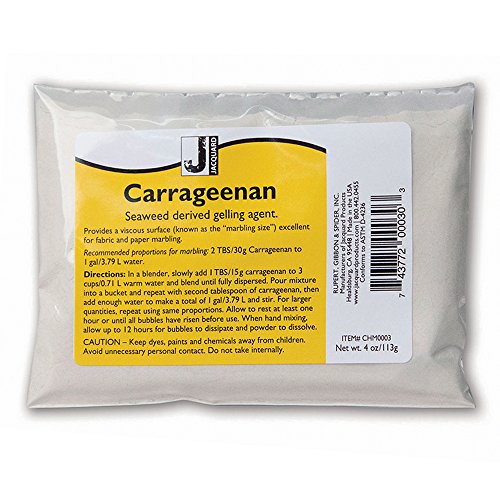Jacquard Carrageenan 4oz for Fabric and Paper Marbling - Seaweed Derived Gelling Agent