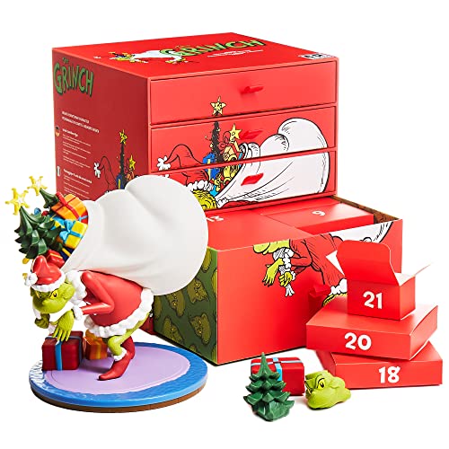 CC Countdown Characters by Numskull The Grinch Figure ‚Äì Official Grinch Merchandise - Collectable Advent Calendar Statue