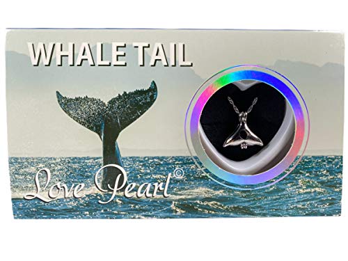 Puka Creations Love Wish Pearl Kit Chain Necklace Kit Pendant Cultured Pearl in Kit Set with Stainless Steel Chain 16" (Whale Tail)
