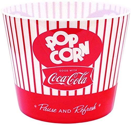 Tablecraft Coca-Cola Popcorn/Snack Bucket"Pause & Refresh" (CC400), Red