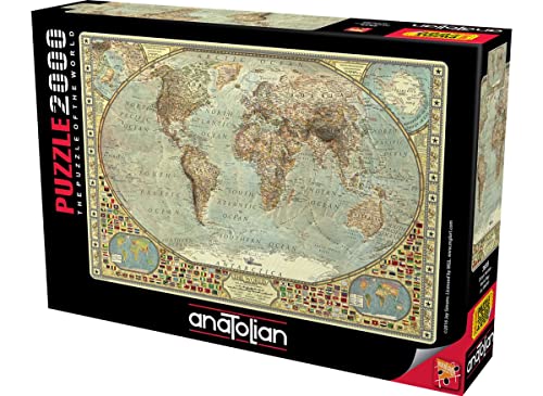 Anatolian Puzzle 2000Piece Jigsaw Puzzle - World Map Jigsaw Puzzle