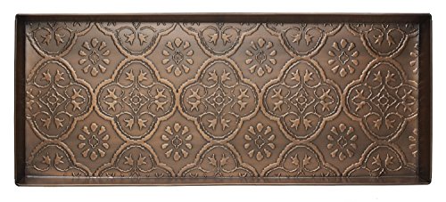 Larry Traverso Medallion Pattern Metal Boot, 30 x 13-Inches, Antique Copper Finish
