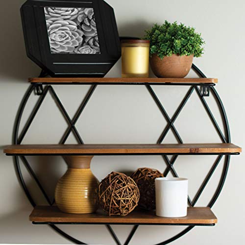 Foreside Diamond Round Shelf