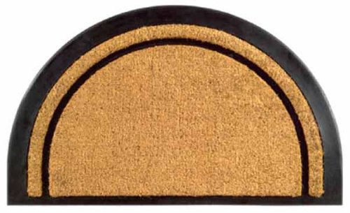 Imports Decor Half Round Rubber Back Coir Doormat, York, 20-Inch by 32-Inch