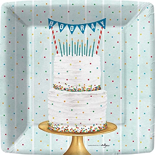 Design Design Cake And Confetti Dinner Plate, Square