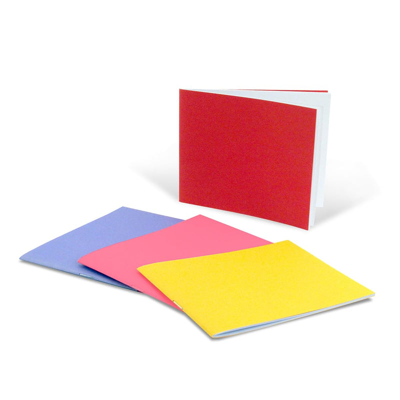 Hygloss Products Blank Books Journaling, Sketching, Writing & More - Arts & Crafts - Pocket-Size, Horizontal, Landscape Style - 4.25 x 5.5 Inches, 20 Pack, 4.25 x 5.5 Inch, Bright Colors