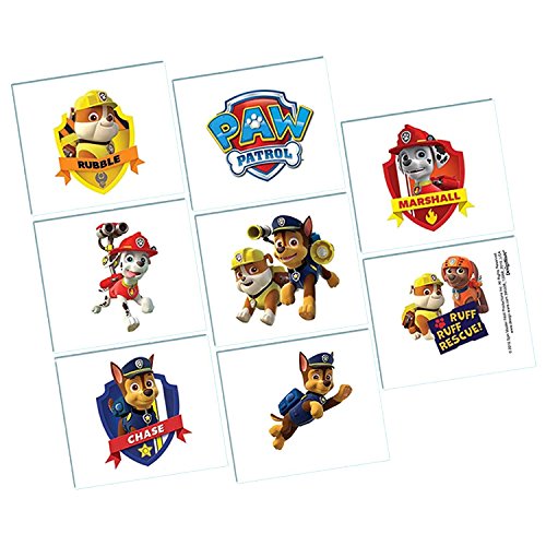 amscan Paw Patrol Tattoos 16ct