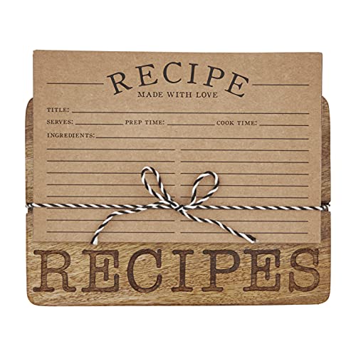 Mud Pie Recipe Set, Card 4" x 6" | Board 4 x 6 1/2", Brown