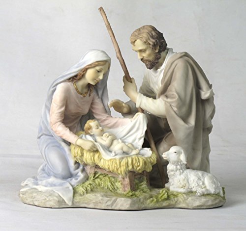 Unicorn Studio 8.25 Inch (Nativity) Baby Jesus, Mary, and Joseph - Light Color