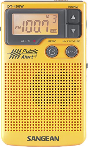 Sangean DT-400W AM/FM Digital Weather AlertPocket Radio