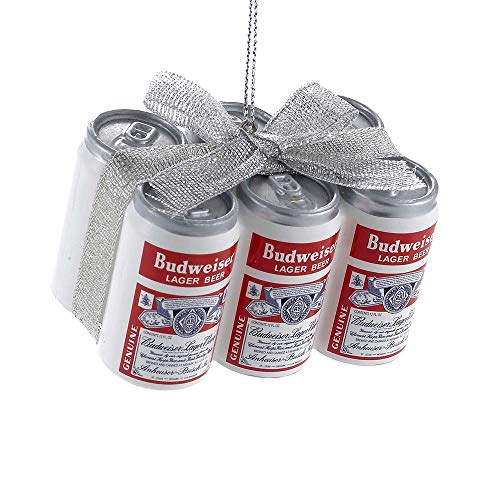 Kurt Adler Budweiser Vintage Cans with Bow Ornament #AB1151