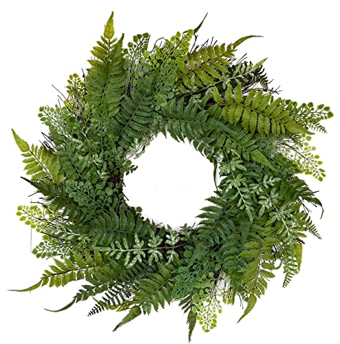 Great Finds Just Green Collection Fern Wreath