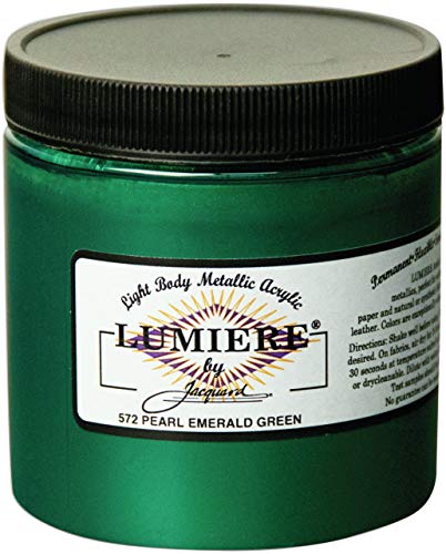 Jacquard Lumiere Fabric Color 8 oz Jar - Pearlescent Emerald