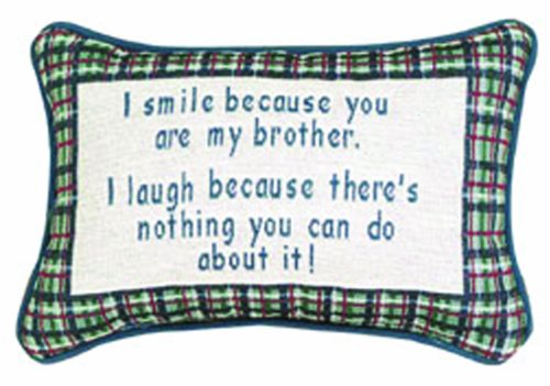 Manual I Smile I Laugh/Brother 12.5 x 8.5-Inch Decorative Throw Pillow
