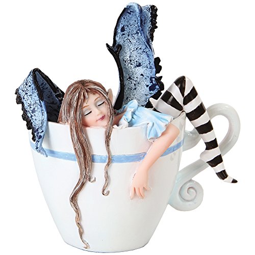 Pacific Trading PTC 4.75 Inch I Need Coffee Fairy Sleeping in Cup Statue Figurine