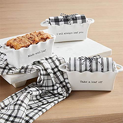 Mud Pie  Circa Mini Loaf and Towel Set, 3-inch Diameter