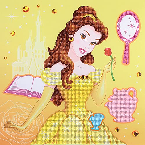 Camelot Crafts Camelot Dots Disney Collection of Diamond Facet Painting Art Kits, 12.6" x 12.6", Belle Beauty