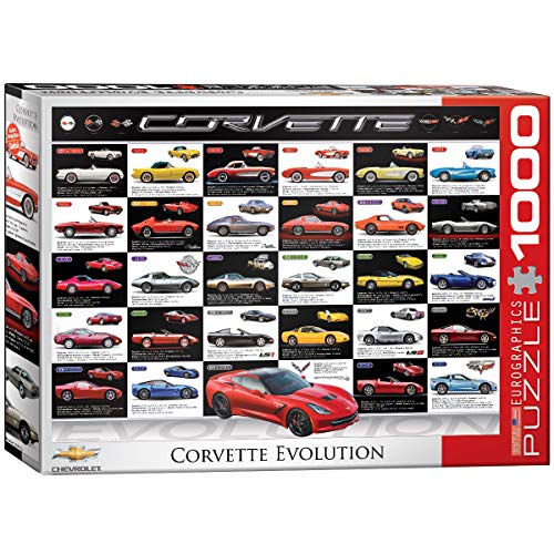 EuroGraphics Corvette Evolution Jigsaw Puzzle (1000-Piece) , Blue