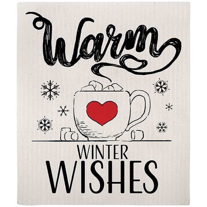 Carson Home Accents Warm Wishes Swedish Dish Cloth, 7.75-inch Height