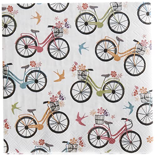 Boston International IHR 3-Ply Cocktail/Beverage Paper Napkins, 5" x 5", Enjoy the Ride