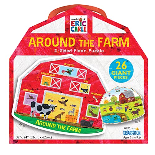 University Games Briarpatch The World of Eric Carle Around The Farm 2-Sided Floor Puzzle, Multicolor