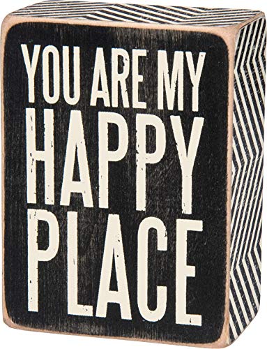 Primitives by Kathy "You Are My Happy" Black Box Sign