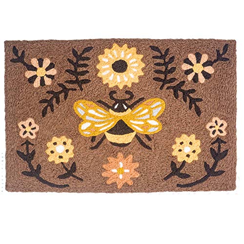 Home Comfort Autumn Honey Hive Machine Washable 20" x 30" Jellybean Accent Rug