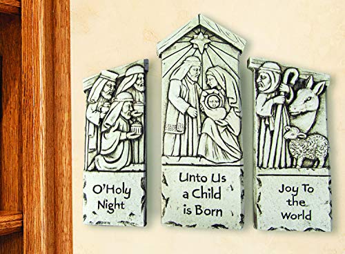 Manual MWW Nativity Plaque 3 Pc Set