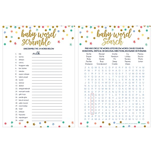 Amscan Word Scramble and Word Search Baby Shower Game (24 Pcs) - 1 Pack