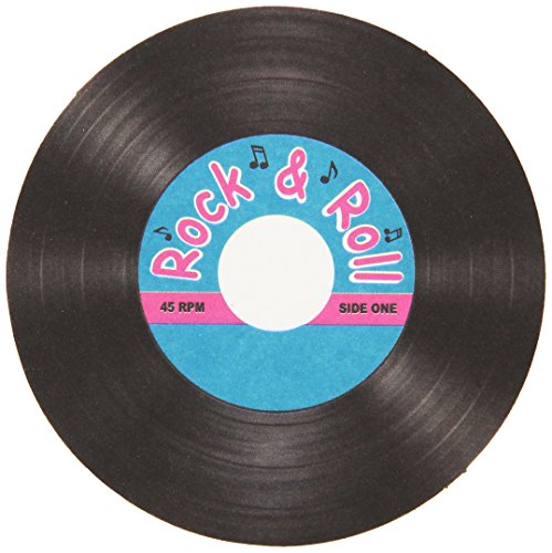 Beistle Rock & Roll Record Coasters Party Accessory (1 count) (8/Pkg)