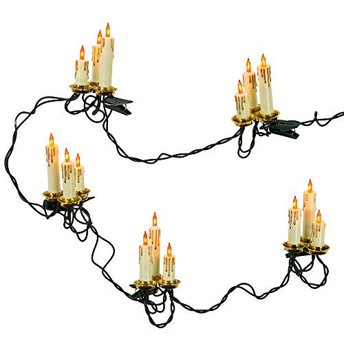 Kurt Adler 15-Light Triple Candle Light Set with Ivory Candle Shaft