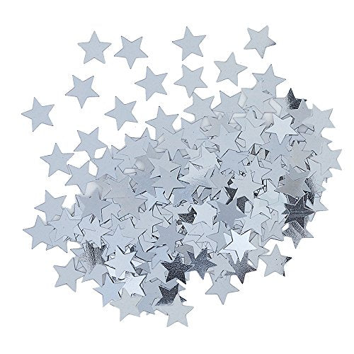 Unique Industries Metallic Silver Star Confetti, 0.5oz , 1ct