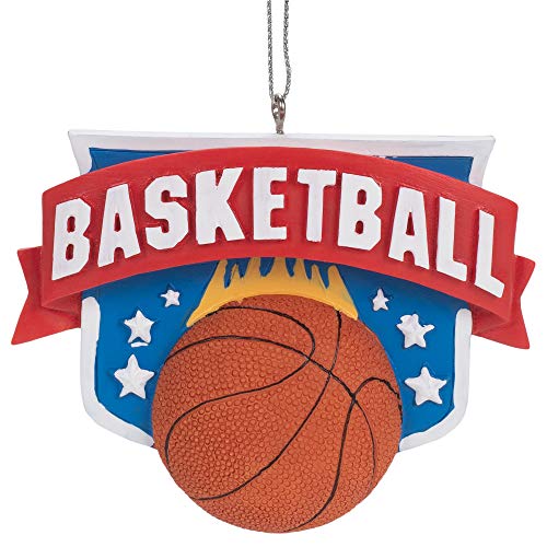 Kurt Adler A1984 Basketball Hanging Ornament, 2-inch Length, Resin