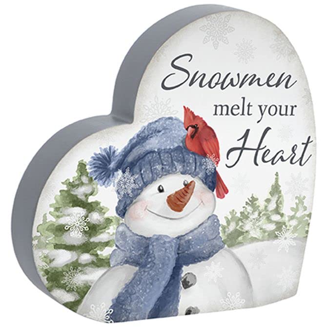 Carson Home Snowmen Melt Your Heart Sitter, 6-inch Height