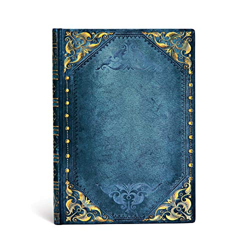Paperblanks Midi New Romantics Peacock Punk Blue Journal with Elastic Closure
