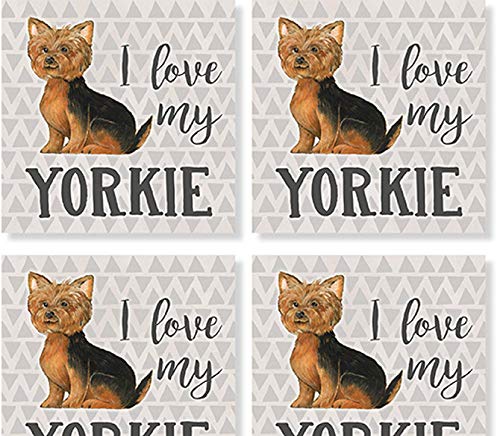 Carson Yorkie Square House Coaster Set