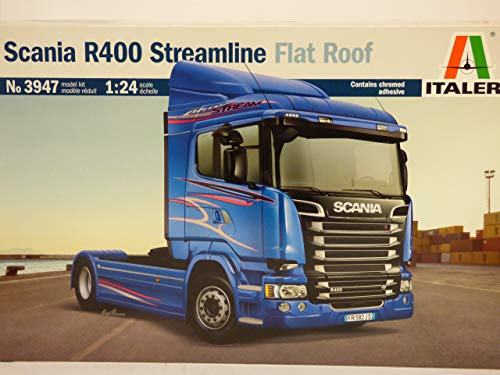 MRC Italeri 3947S 3947-1:24 Scania R400 Streamline (Flat Roof), Building, Standing Model Making, Crafts, Hobby, Gluing, Plastic Construction Kit, Unvarnished
